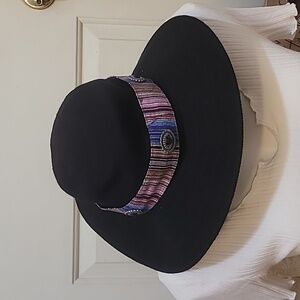 Anthropologie Wetern Trimmed Boater Hat